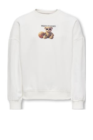 sweater met backprint wit