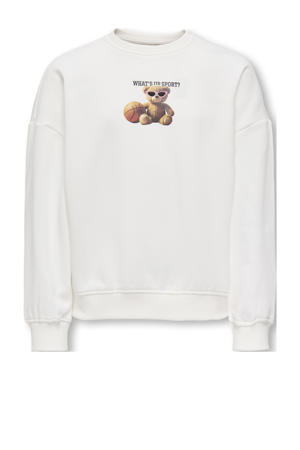 sweater met backprint wit
