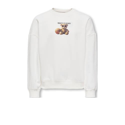 KIDS ONLY GIRL sweater wit Meisjes Katoen V-hals Backprint