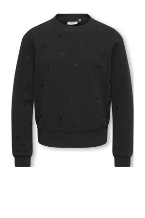 sweater met hartjes zwart