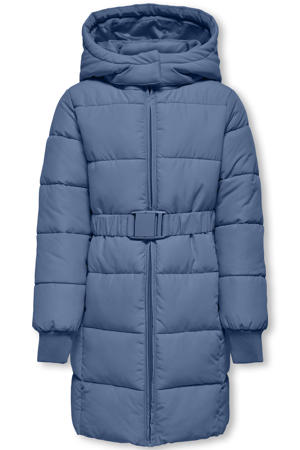 gewatteerde jas blauw