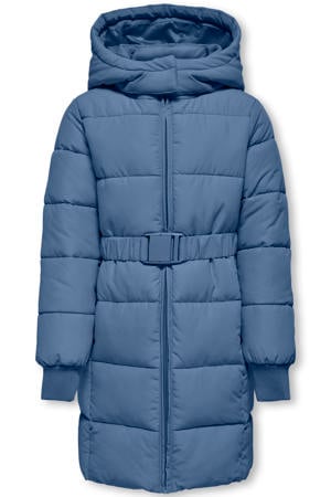 gewatteerde jas blauw