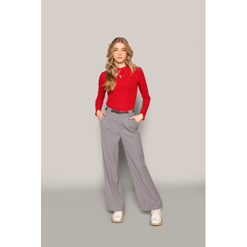 Frankie&Liberty pantalon grijs Broek Meisjes Polyester Effen - maat 128 afbeelding