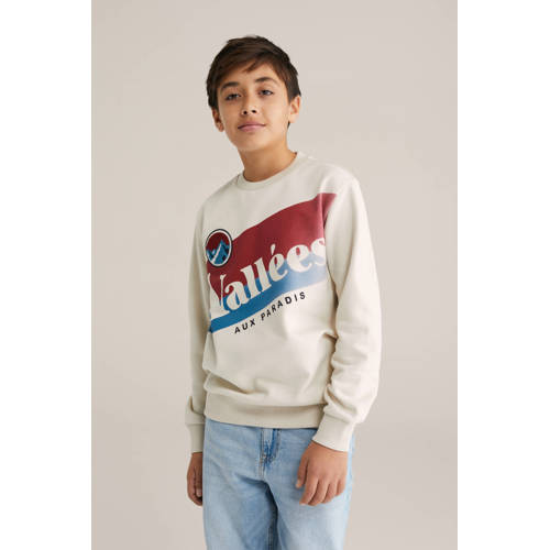 WE Fashion sweater ecru Printopdruk - maat 98/104 | Sweater van WE Fashion afbeelding