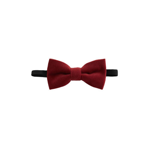 WE Fashion ribfluwelen vlinderdas rood Jongens Fluweel Effen afbeelding