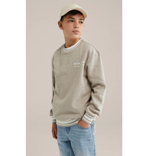 WE Fashion Blue Ridge sweater beige Logo - maat 134/140 afbeelding