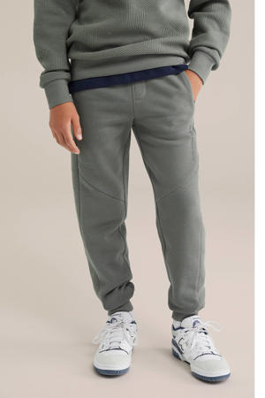 slim sweatpant grijsgroen