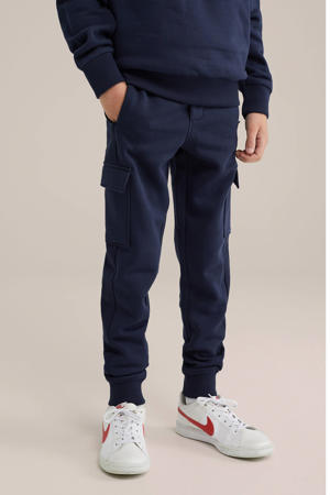 slim casual broek marine