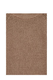 thumbnail: WE Fashion Blue Ridge trui lichtbruin rib gebreid