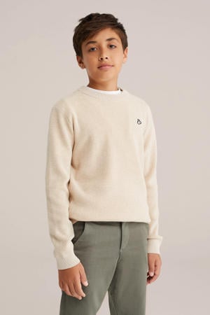 trui beige fijn gebreid
