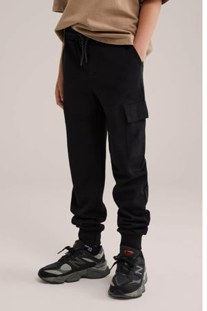 slim casual broek zwart