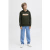 JACK & JONES JUNIOR hoodie donkergroen