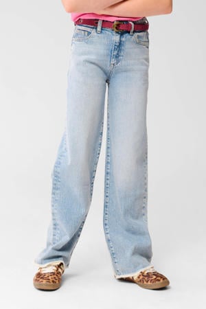 high waist wide leg jeans light blue denim