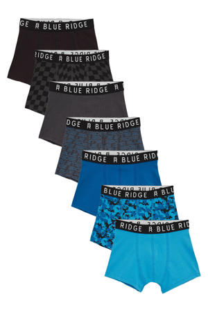   boxershort - set van 7 blauw/zwart/grijs