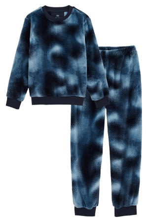   fleece pyjama donkerblauw