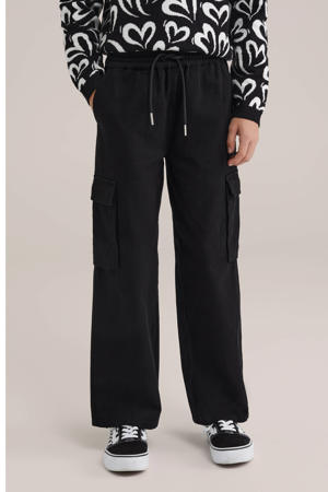 straight casual broek zwart