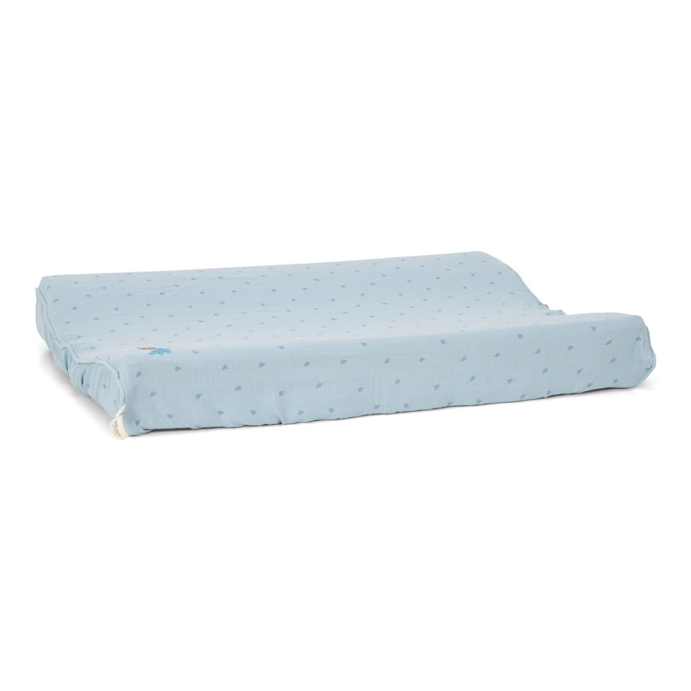 Little Dutch aankleedkussenhoes Pure Denim Blue blauw