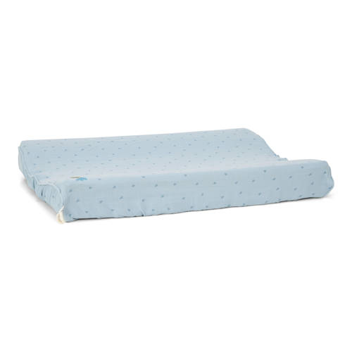 Little Dutch aankleedkussenhoes Pure Denim Blue blauw Stip afbeelding
