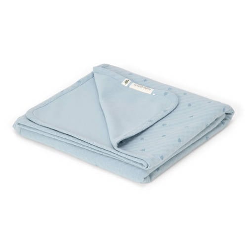 Little Dutch ledikantdeken Pure Denim Blue blauw Babydeken Effen afbeelding