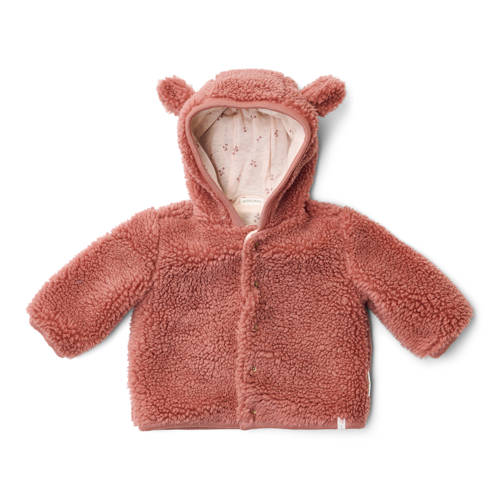Little Dutch teddy jas winter roze Effen - maat 62 afbeelding