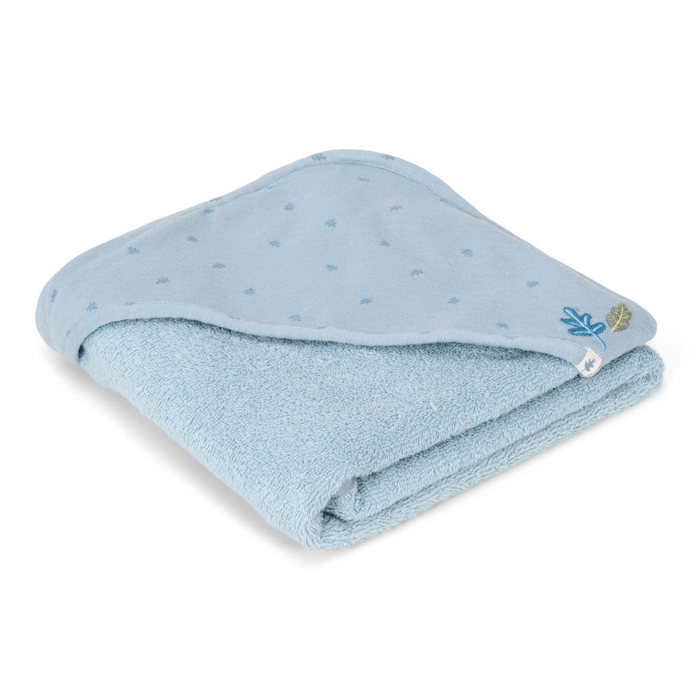 Little Dutch badcape Pure Denim Blue blauw
