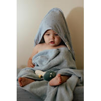 thumbnail: Little Dutch badcape  Pure Denim Blue blauw