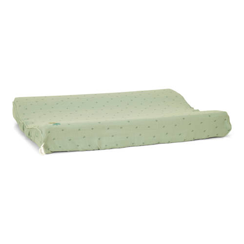 Little Dutch aankleedkussenhoes Pure Sage groen Bloemen afbeelding