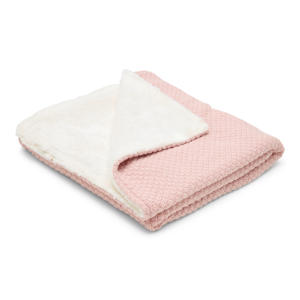ledikantdeken gebreid Pure Blossom roze