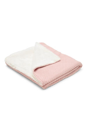 ledikantdeken gebreid Pure Blossom roze