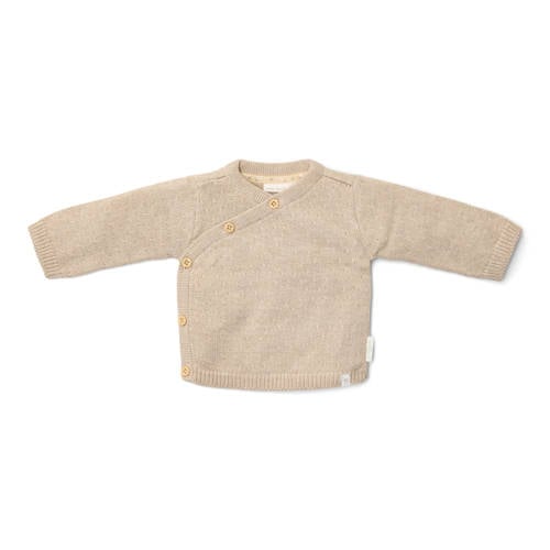 Little Dutch gebreid vest met stippen beige Jongens/Meisjes Katoen V-hals