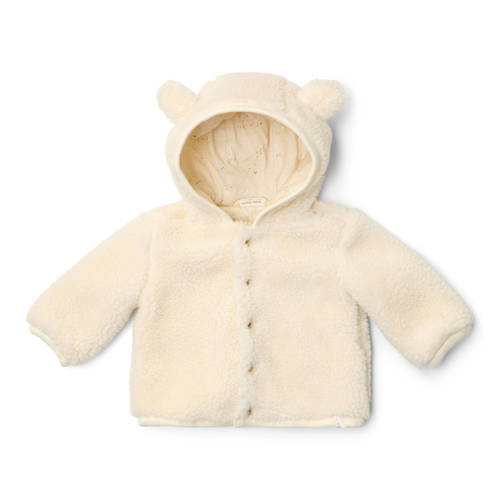Little Dutch teddy jas ecru Outdoor jas Jongens/Meisjes Polyester Capuchon - maat 50/56 afbeelding