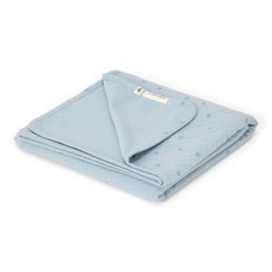 wiegdeken Pure Denim Blue blauw