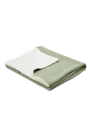 wiegdeken gebreid Pure Sage groen