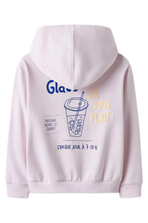 hoodie met backprint roze