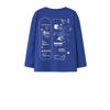 NAME IT MINI longsleeve met backprint blauw