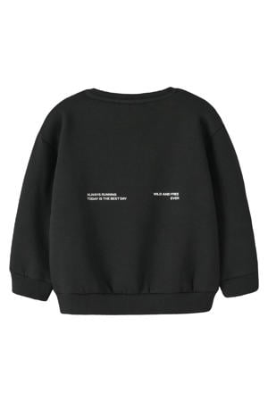sweater met backprint zwart