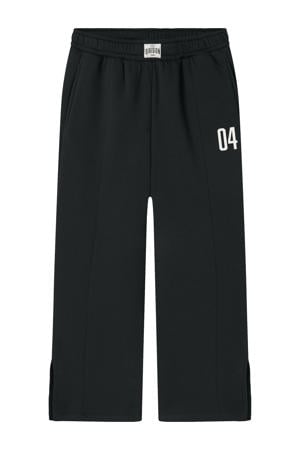 wide leg joggingbroek zwart