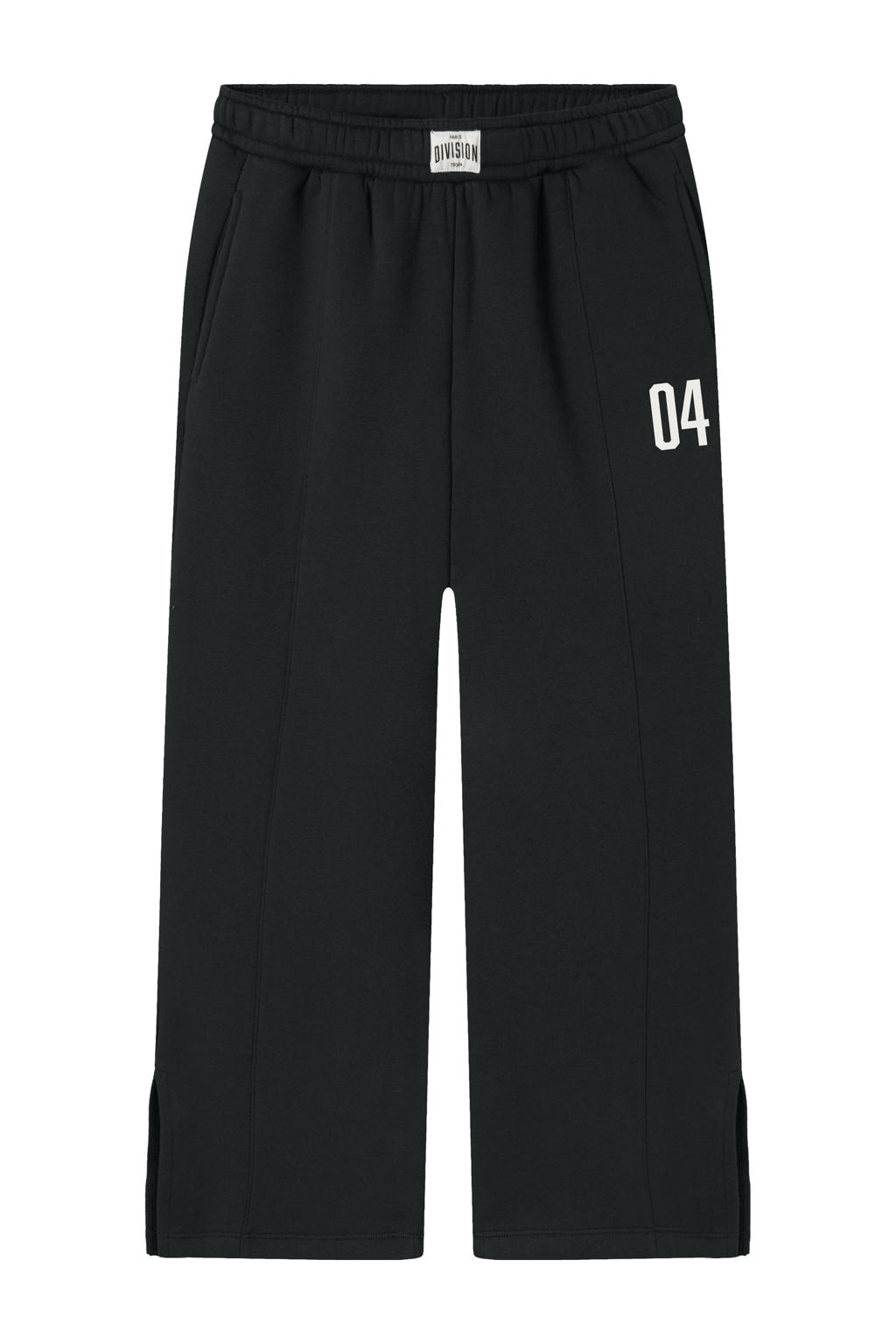 Zwarte meisjes NAME IT KIDS wide leg joggingbroek van sweat materiaal met printopdruk