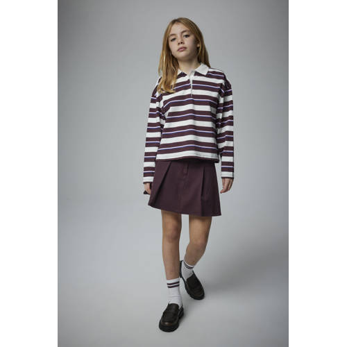 NAME IT KIDS korte rok roodbruin Meisjes Stretchkatoen Effen - maat 146 afbeelding