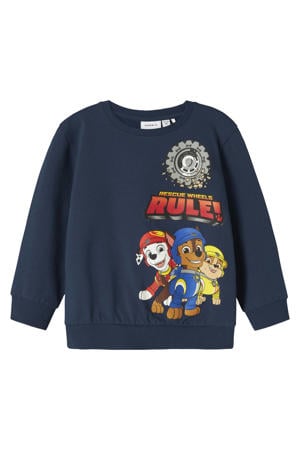 Paw Patrol sweater met backprint donkerblauw