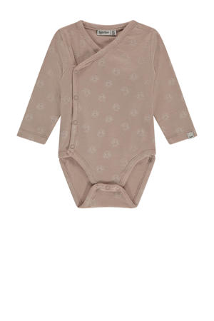 romper met all over print oud roze