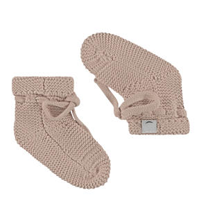 gebreide babyslofjes oudroze