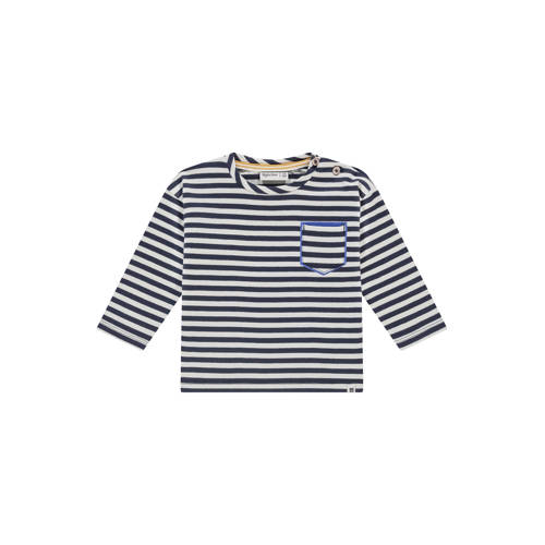 Babyface longsleeve blauw Jongens Stretchkatoen Ronde hals Streep - maat 56 afbeelding