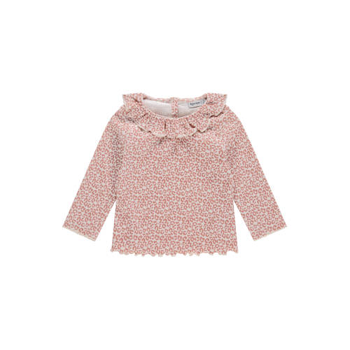 Babyface longsleeve roze Meisjes Stretchkatoen Peter Pan-kraag All over print