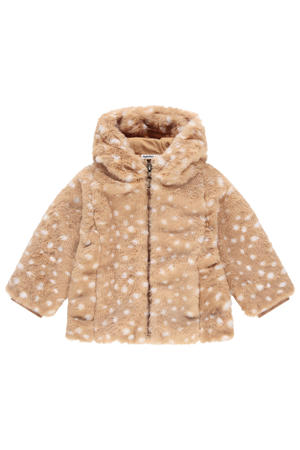 imitatiebonten winterjas bruin