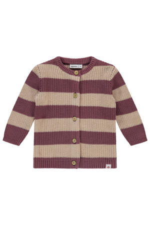vest donkerrood grof gebreid