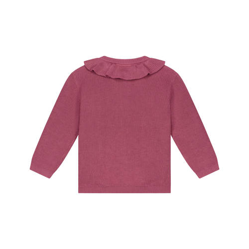 Babyface gebreid vest paars Meisjes Katoen Ronde hals Effen