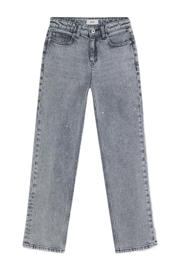 thumbnail: Shoeby straight high waist jeans met strass steentjes grey denim