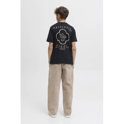 JACK & JONES JUNIOR loose casual broek lichtbruin Jongens Katoen Effen - maat 146 afbeelding