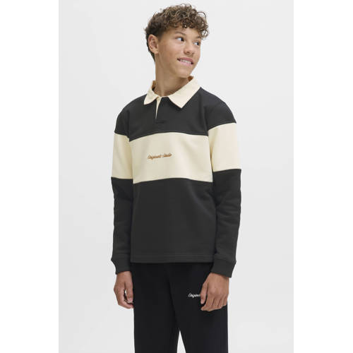 JACK & JONES JUNIOR sweater zwart Streep - maat 164 afbeelding